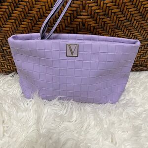 Lavender Woven Tote Bag by “Victoria Secret” NWTags